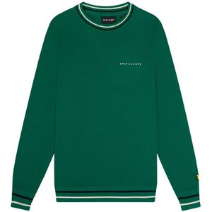 Lyle & Scott, Truien, Heren, Groen, 2Xl, Tipped Crew Neck Jumper