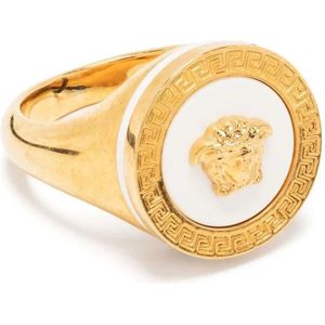 Versace, Accessoires, Heren, Geel, S, Emaille Medusa Ring