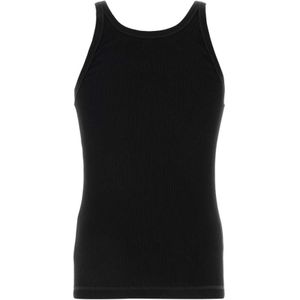 Dolce & Gabbana, Tops, Heren, Zwart, M, Katoen, Zwart Katoenen Tanktop