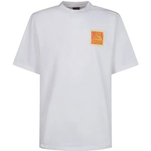 The North Face, T-Shirt met Grafische Print Wit, Heren, Maat:L