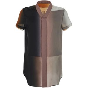 Rick Owens, Cupro Golfshirt Veelkleurig, Heren, Maat:L