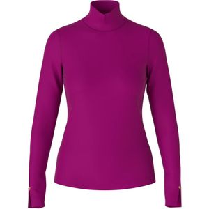 Marc Cain, Tops, Dames, Roze, 2Xl, Katoen, Lange mouwen T-shirt met rolkraag