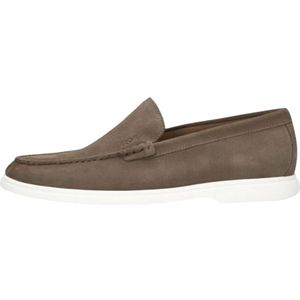 Hugo Boss, Schoenen, Heren, Bruin, 40 EU, Suède, Bruine Suède Loafers voor Heren