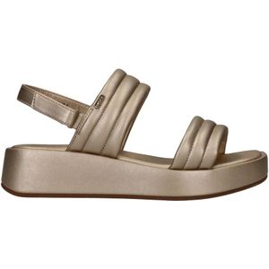 Mexx, Schoenen, Dames, Geel, 38 EU, Gouden Plateau Sandaal