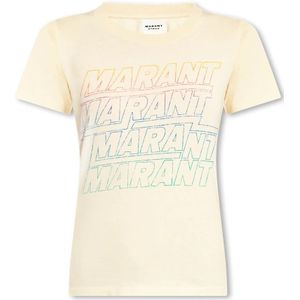 Isabel Marant Étoile, Tops, Dames, Beige, S, Katoen, Ziliani T-shirt
