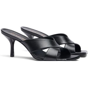 Stuart Weitzman, Schoenen, Dames, Zwart, 36 EU, Carmen 75 Slide - Moderne vierkante neus slide