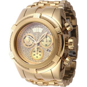 Invicta Watches, Diamanten Bolt Zeus Heren Quartz Horloge Geel, Heren, Maat:ONE Size