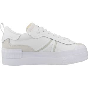 Lacoste, Schoenen, Dames, Wit, 38 EU, Platform Contrasted Damessneakers