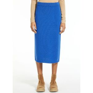 Max Mara Weekend, Rokken, Dames, Blauw, S, Wol, Stijlvolle Wol Lange Rok