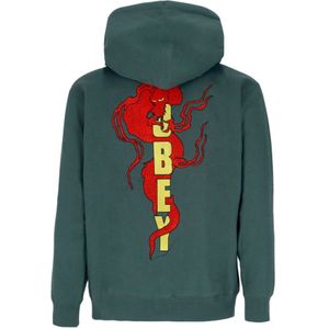 Obey, Sweatshirts & Hoodies, Heren, Groen, S, Katoen, Draken Zip Hood Fleece Sweatshirt