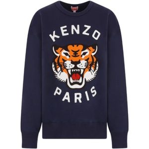 Kenzo, Sweatshirts & Hoodies, Dames, Blauw, L, Katoen, Sweatshirts