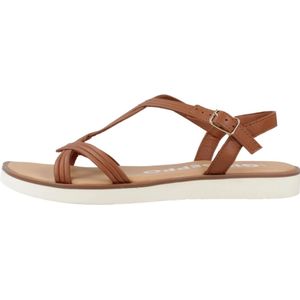 Gioseppo, Flat Sandalen Bruin, Dames, Maat:39 EU