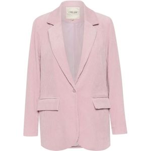 Cream, Jassen, Dames, Roze, XS, Polyester, Lange Mouw Blazer Jas Dawn Pink