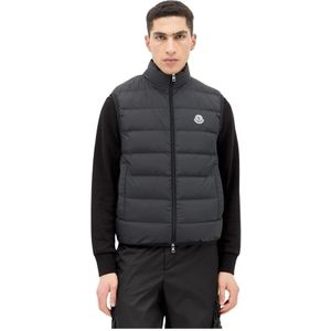 Moncler, Jassen, Heren, Zwart, 4Xl, Polyester, Contrin Dons Gilet