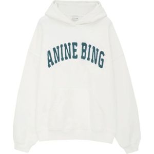 Anine Bing, Sweatshirts & Hoodies, Dames, Wit, L, Katoen, Hoodies