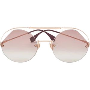 Fendi Vintage, Pre-owned, Dames, Roze, ONE Size, Pre-owned Acetate sunglasses