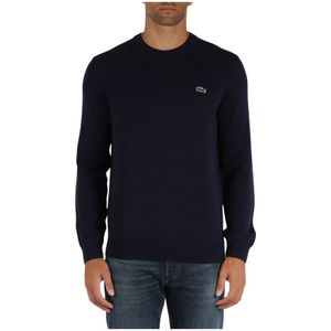 Lacoste, Truien, Heren, Blauw, 2Xl, Katoen, Regular Fit Katoenen Crewneck Sweater