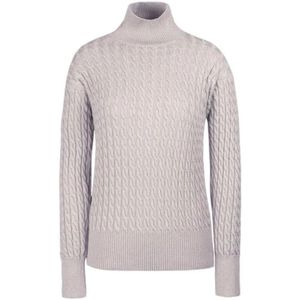 Moorer, Delicate Cashmere Coltrui met Brede Hoge Hals Beige, Dames, Maat:S