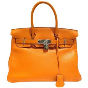 Hermès Vintage, Pre-owned, Dames, Oranje, ONE Size, Tweedehands leren handtassen