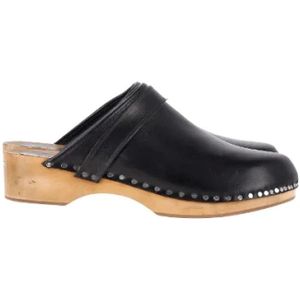 Isabel Marant Pre-owned, Pre-owned, Dames, Zwart, 37 EU, Leer, Pre-owned Leather flats