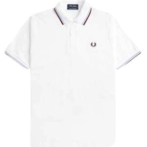 Fred Perry, Tops, Heren, Wit, 4Xs, Katoen, Polo Shirts