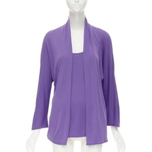 Hermès Vintage, Pre-owned Fabric tops Paars, Dames, Maat:M