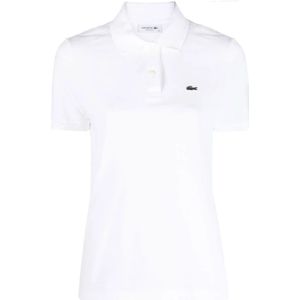 Lacoste, Klassieke Polo Wit, Dames, Maat:3XL