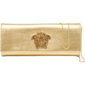 Versace Pre-owned, Pre-owned, Dames, Geel, ONE Size, Leer, Pre-owned Leather clutches