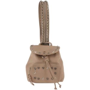 Jimmy Choo Pre-owned, Pre-owned, Dames, Roze, ONE Size, Tweed, Pre-owned Leather backpacks