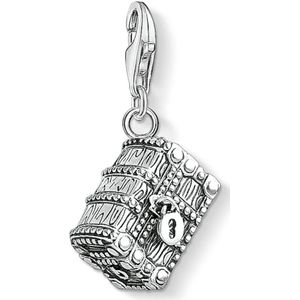 Thomas Sabo, Charm Hanger Schatkist Zilver Grijs, Dames, Maat:ONE Size