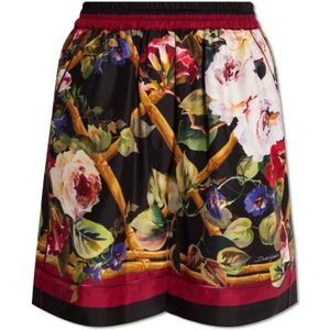 Dolce & Gabbana, Rokken, Dames, Veelkleurig, S, Zijden shorts
