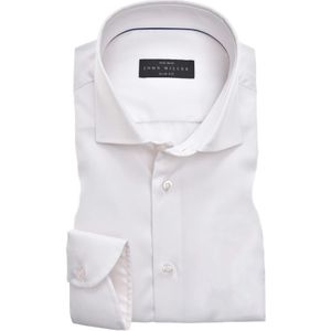 John Miller, Overhemden, Heren, Wit, XL, Katoen, Witte Business Overhemd Jurk Slim Fit
