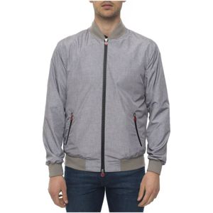 Kiton, Italiaanse Stijl Nylon Bomberjack Grijs, Heren, Maat:L