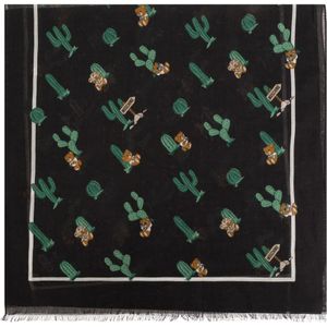 Moschino, Katoenen sjaal Zwart, unisex, Maat:ONE Size
