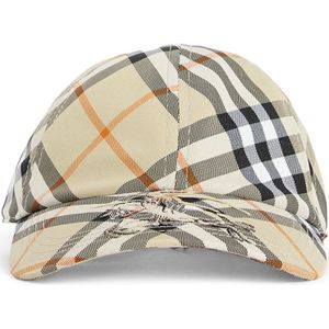 Burberry, Accessoires, Heren, Beige, M, Equestrian Knight Patch Baseball Cap