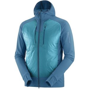 Salomon, Sport, Heren, Blauw, M, Leer, Hybride HD Geïsoleerde Jas