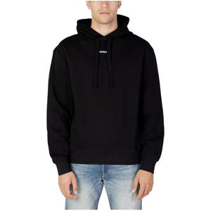 Hugo Boss, Sweatshirts & Hoodies, Heren, Zwart, L, Katoen, Zwarte hoodie voor heren