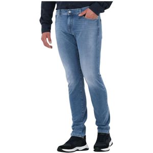 Alberto, Jeans, Heren, Blauw, W32 L36, Slim Fit Heren Jeans Lichtblauw