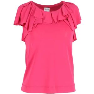 Valentino Vintage, Pre-owned, Dames, Roze, S, Katoen, Pre-owned Cotton tops