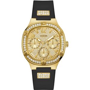 Guess, Accessoires, Dames, Zwart, ONE Size, Duchess Siliconen Armband Horloge Zwart