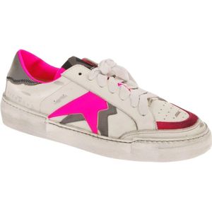 John Richmond, Schoenen, Dames, Wit, 36 EU, Leer, Multicolor Leren Sneakers