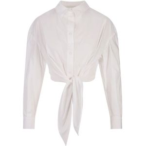 Alessandro Enriquez, Blouses & Shirts, Dames, Wit, XS, Katoen, Witte Katoenen Klassieke Kraag Shirt