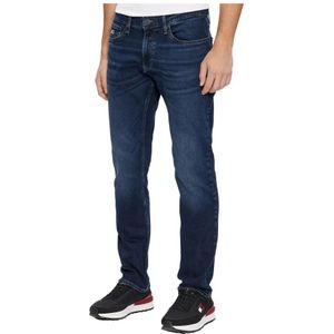 Tommy Jeans, Jeans, Heren, Blauw, W36 L32, Katoen, Slim-fit Jeans