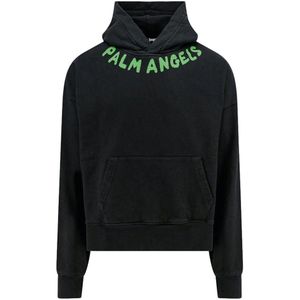 Palm Angels, Sweatshirts & Hoodies, Heren, Zwart, M, Stijlvolle Sweatshirt voor Casual Comfort