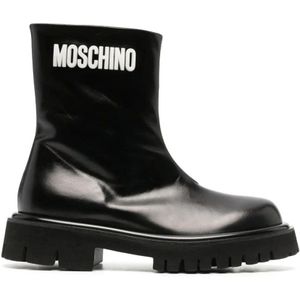 Moschino, Schoenen, Dames, Zwart, 37 EU, Enkellaarsjes