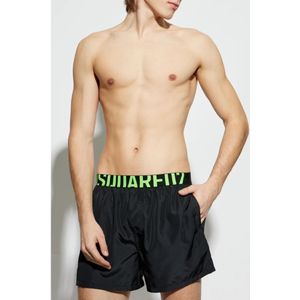 Dsquared2, Badkleding, Heren, Zwart, XL, Polyester, Logo zwemshorts