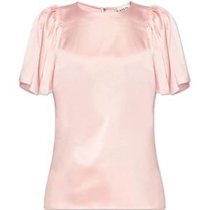 Lanvin, Blouses & Shirts, Dames, Roze, S, Satijn, Zijden top