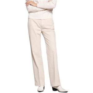 Mason's, New York Straight Satin Chino Broek Wit, Dames, Maat:XS