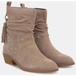 Alma EN Pena, Schoenen, Dames, Bruin, 39 EU, Leer, Geruite platte enkellaars