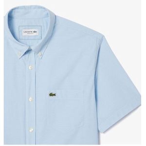 Lacoste, Overhemden, Heren, Blauw, 5Xl, Katoen, Blauw Overhemd